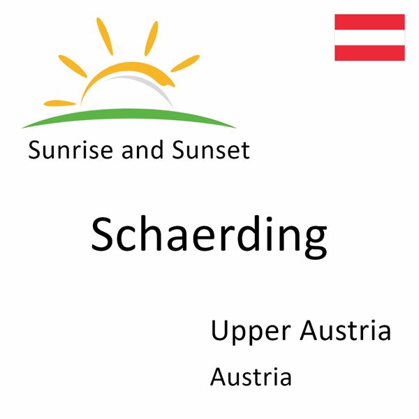 Sunrise and sunset times for Schaerding, Upper Austria, Austria