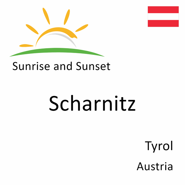 Sunrise and sunset times for Scharnitz, Tyrol, Austria