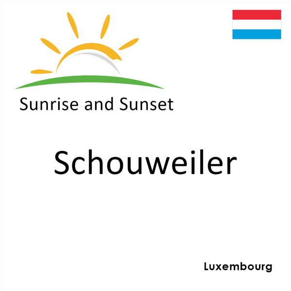 Sunrise and sunset times for Schouweiler, Luxembourg