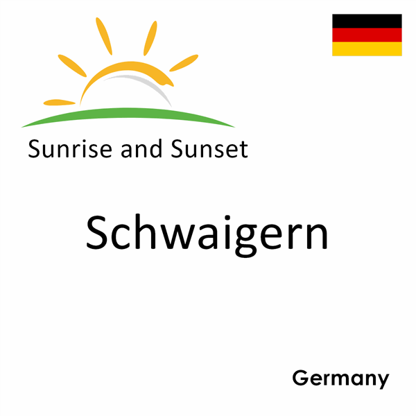 Sunrise and sunset times for Schwaigern, Germany