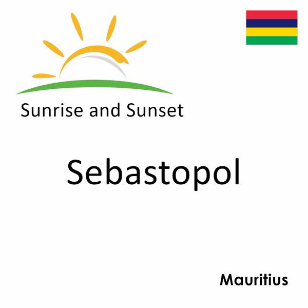 Sunrise and sunset times for Sebastopol, Mauritius