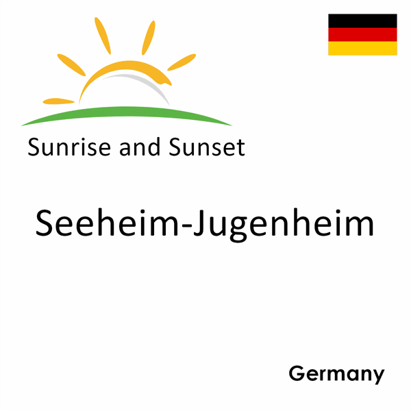 Sunrise and sunset times for Seeheim-Jugenheim, Germany