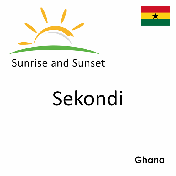 Sunrise and sunset times for Sekondi, Ghana