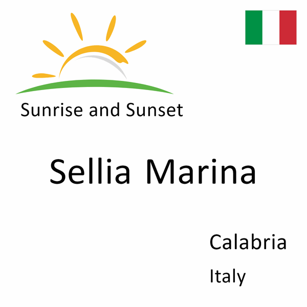 Sunrise and sunset times for Sellia Marina, Calabria, Italy