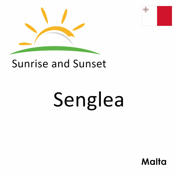 Sunrise and sunset times for Senglea, Malta