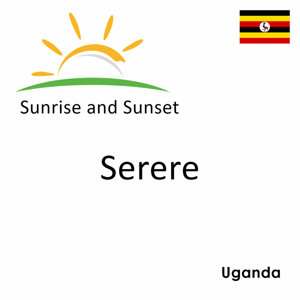 Sunrise and sunset times for Serere, Uganda