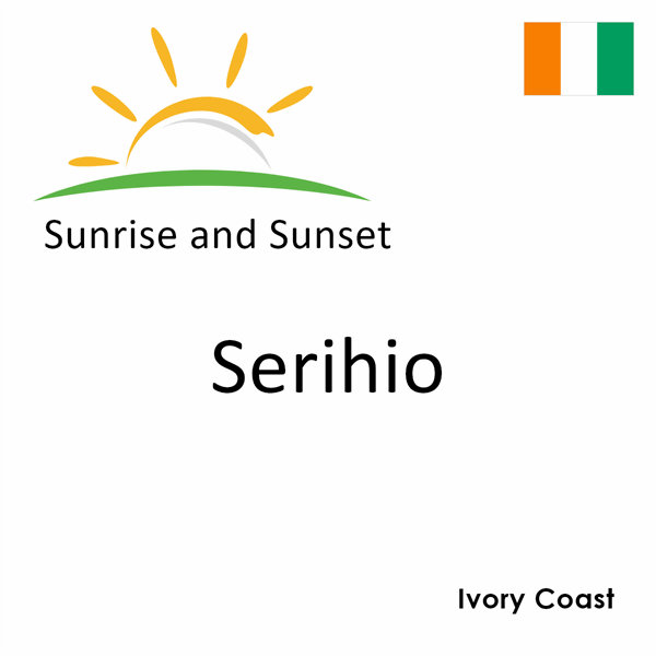 Sunrise and sunset times for Serihio, Ivory Coast