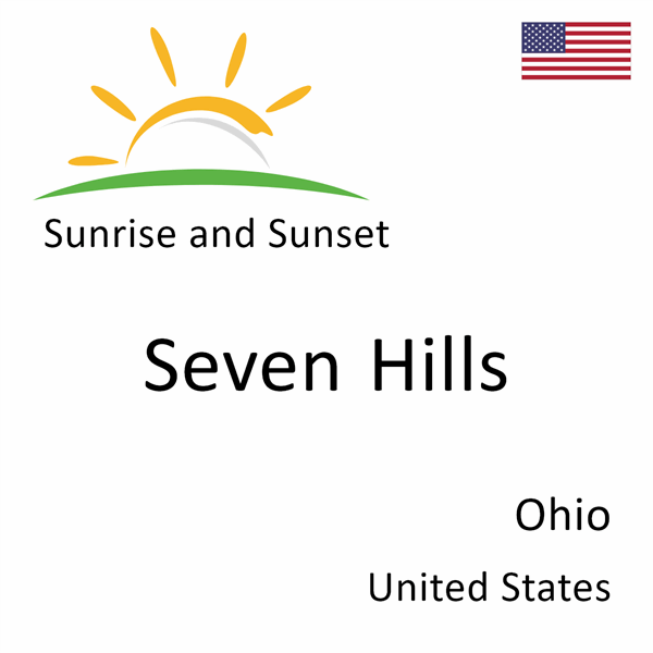 Sunrise and sunset times for Seven Hills, Ohio, United States