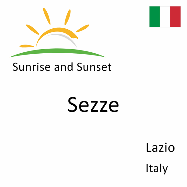 Sunrise and sunset times for Sezze, Lazio, Italy