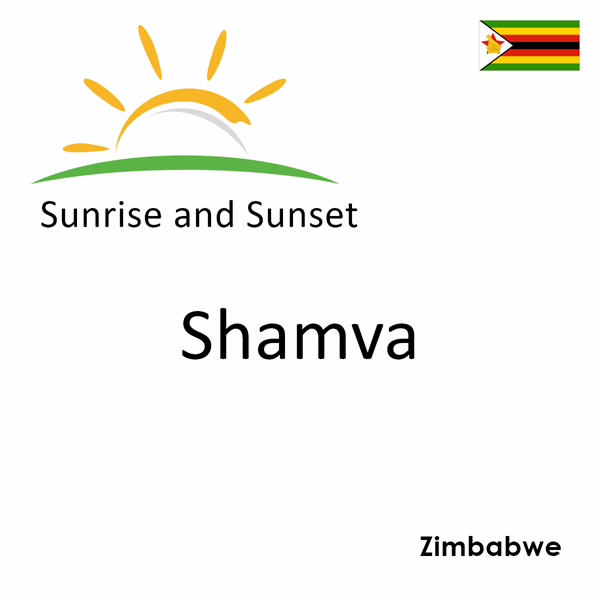 Sunrise and sunset times for Shamva, Zimbabwe