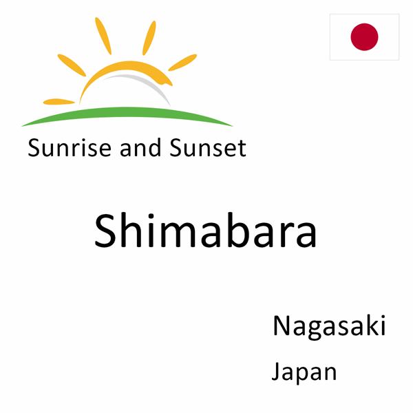 Sunrise and sunset times for Shimabara, Nagasaki, Japan
