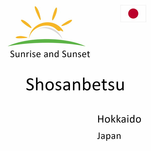 Sunrise and sunset times for Shosanbetsu, Hokkaido, Japan