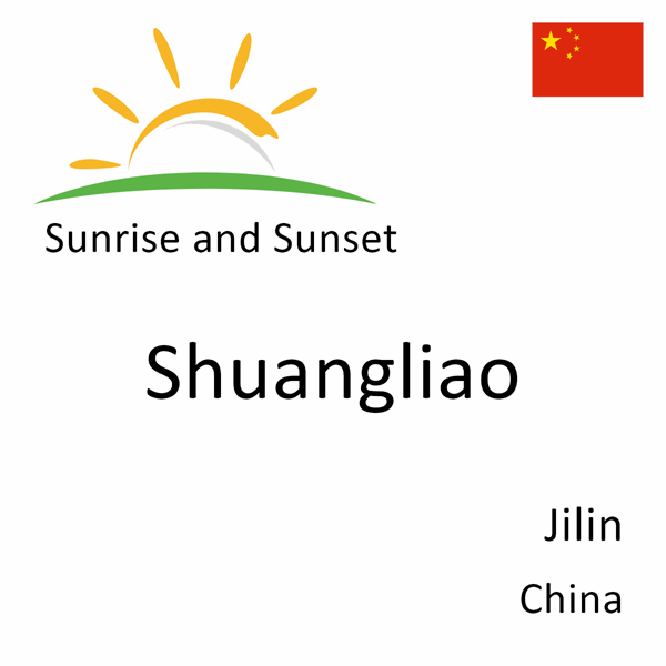 Sunrise and sunset times for Shuangliao, Jilin, China