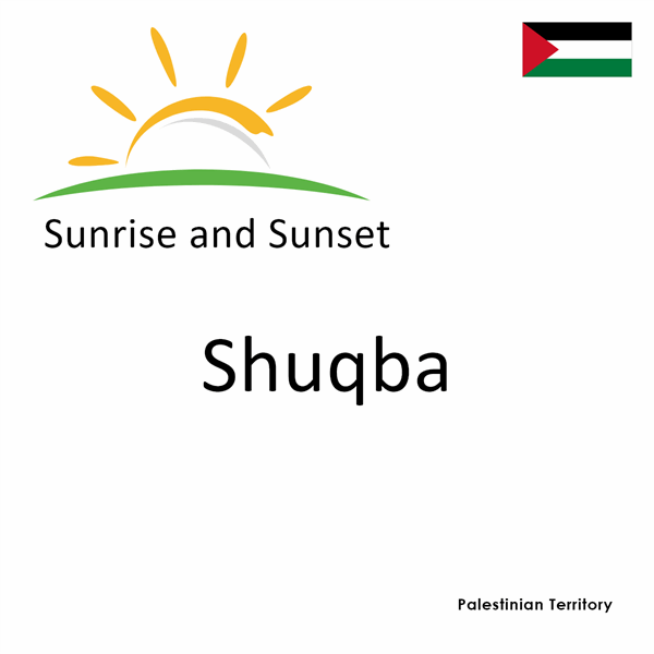 Sunrise and sunset times for Shuqba, Palestinian Territory