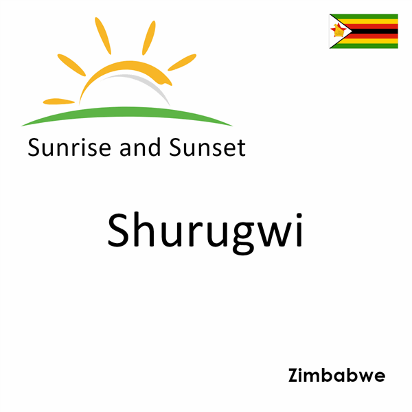 Sunrise and sunset times for Shurugwi, Zimbabwe