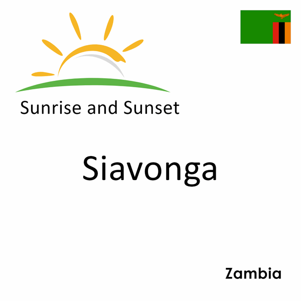 Sunrise and sunset times for Siavonga, Zambia