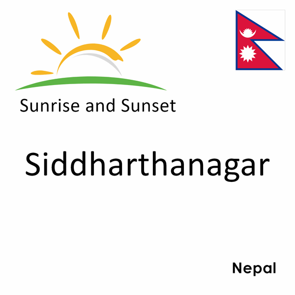 Sunrise and sunset times for Siddharthanagar, Nepal
