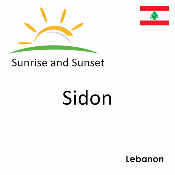 Sunrise and sunset times for Sidon, Lebanon