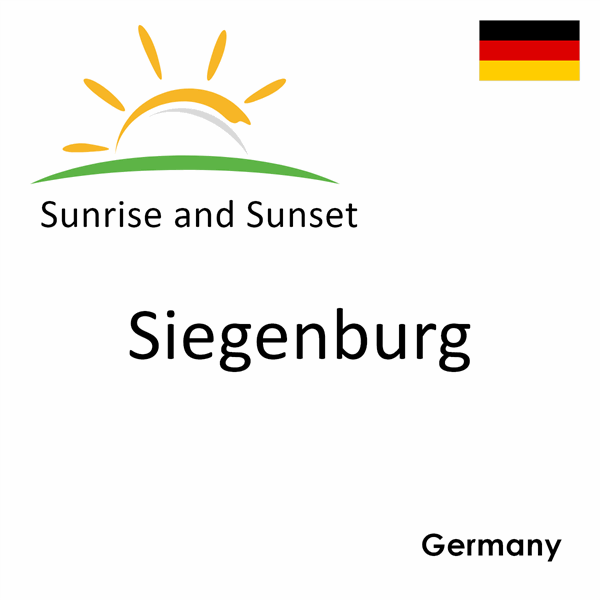 Sunrise and sunset times for Siegenburg, Germany