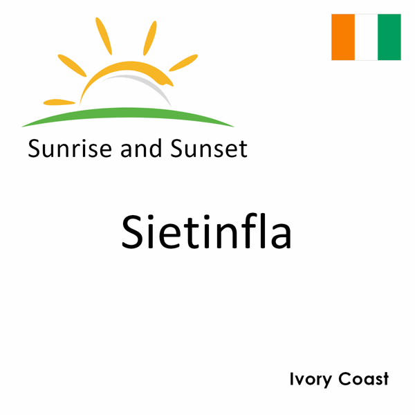 Sunrise and sunset times for Sietinfla, Ivory Coast