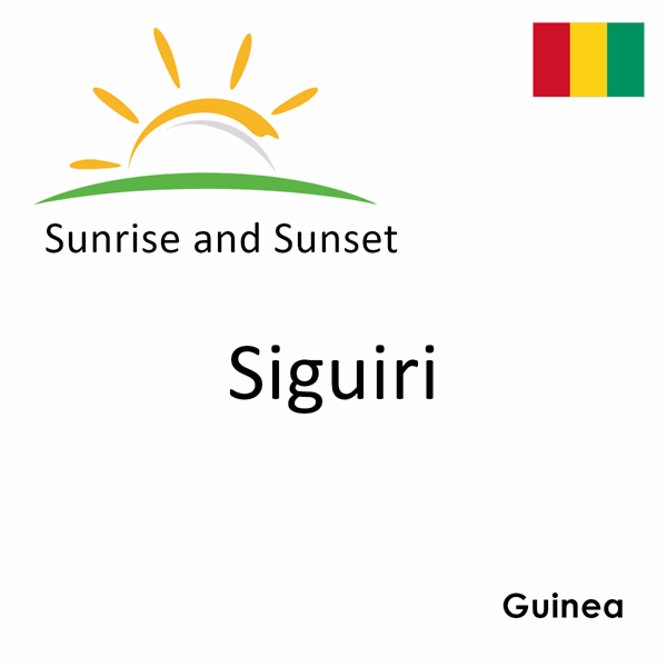 Sunrise and sunset times for Siguiri, Guinea