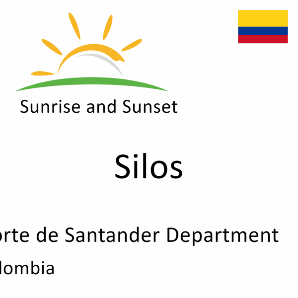 Sunrise and sunset times for Silos, Norte de Santander Department, Colombia