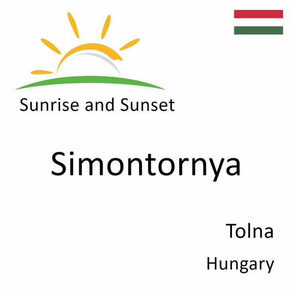 Sunrise and sunset times for Simontornya, Tolna, Hungary