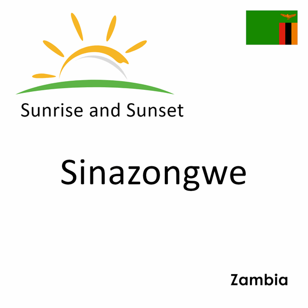 Sunrise and sunset times for Sinazongwe, Zambia