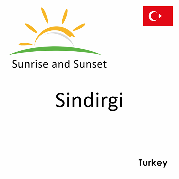 Sunrise and sunset times for Sindirgi, Turkey