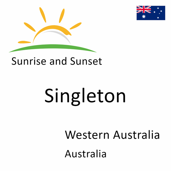 Sunrise and sunset times for Singleton, Western Australia, Australia