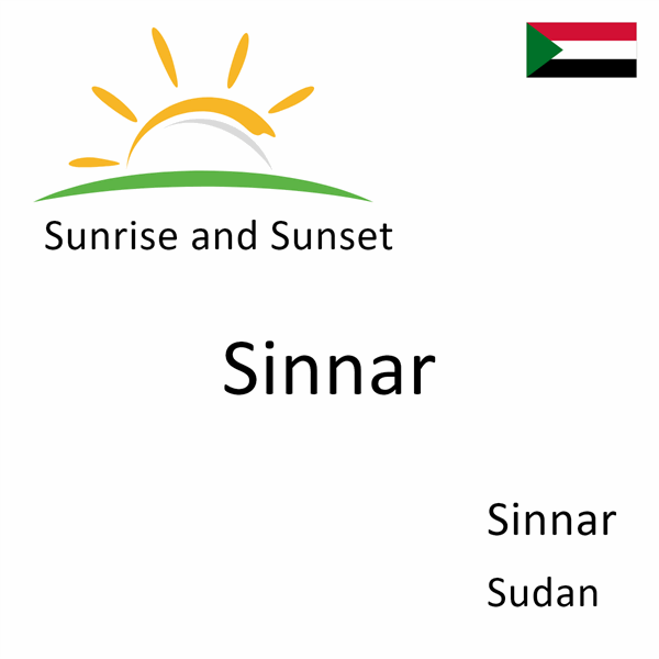 Sunrise and sunset times for Sinnar, Sinnar, Sudan