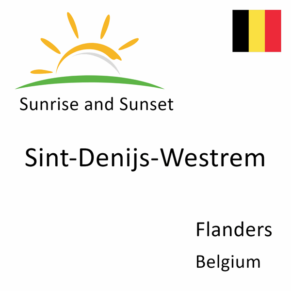 Sunrise and sunset times for Sint-Denijs-Westrem, Flanders, Belgium