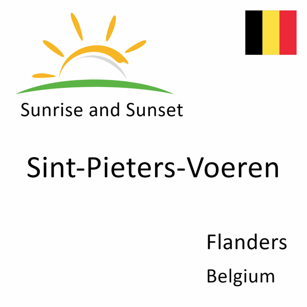 Sunrise and sunset times for Sint-Pieters-Voeren, Flanders, Belgium