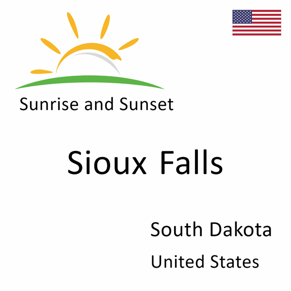 Sunrise and sunset times for Sioux Falls, South Dakota, United States
