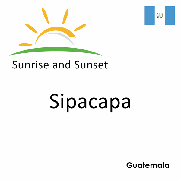 Sunrise and sunset times for Sipacapa, Guatemala