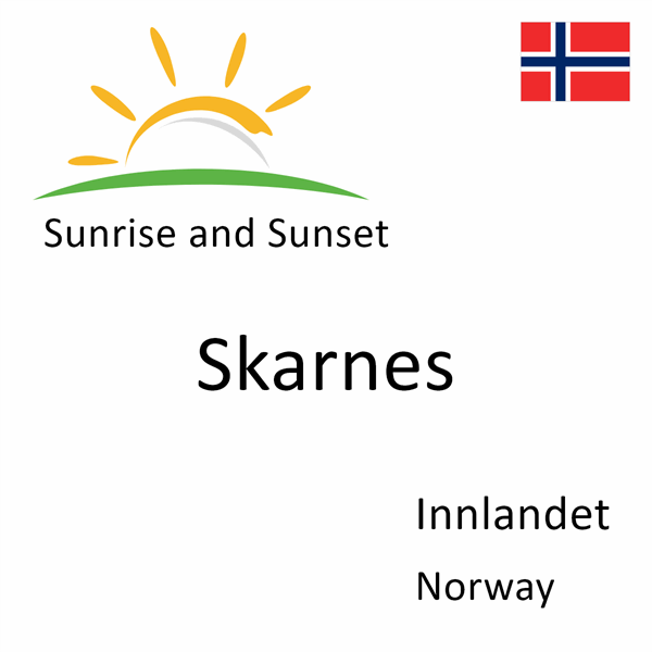 Sunrise and sunset times for Skarnes, Innlandet, Norway