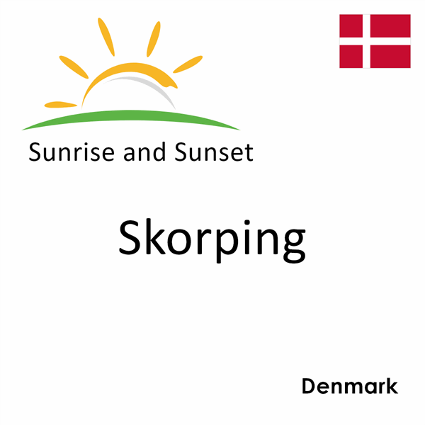 Sunrise and sunset times for Skorping, Denmark