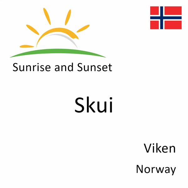 Sunrise and sunset times for Skui, Viken, Norway