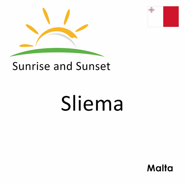 Sunrise and sunset times for Sliema, Malta