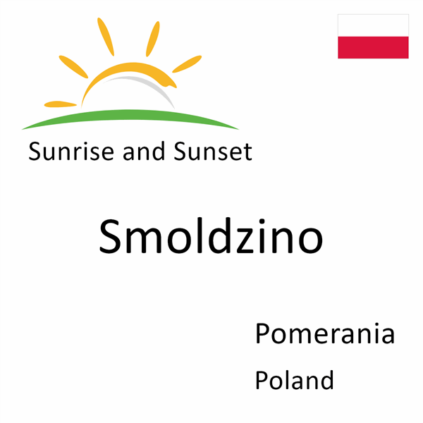 Sunrise and sunset times for Smoldzino, Pomerania, Poland