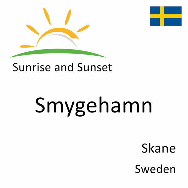 Sunrise and sunset times for Smygehamn, Skane, Sweden