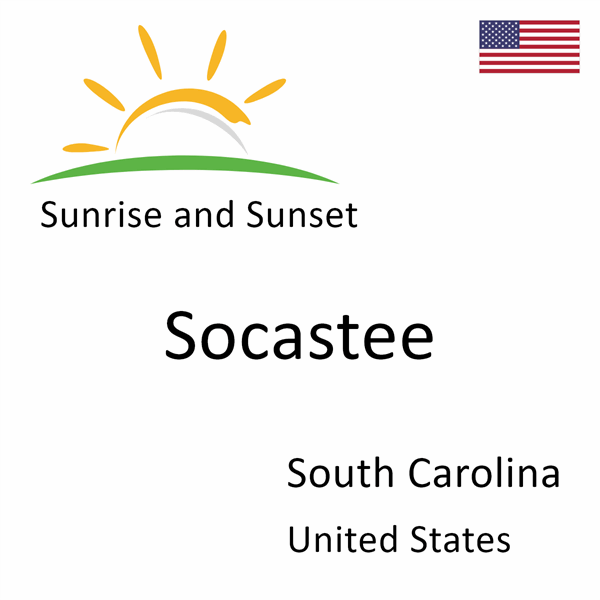 Sunrise and sunset times for Socastee, South Carolina, United States