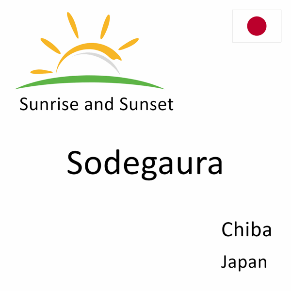 Sunrise and sunset times for Sodegaura, Chiba, Japan