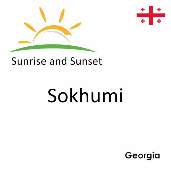 Sunrise and sunset times for Sokhumi, Georgia