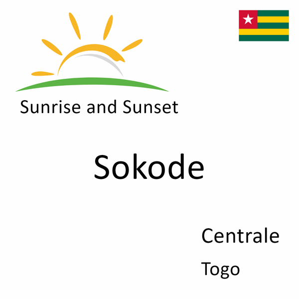 Sunrise and sunset times for Sokode, Centrale, Togo