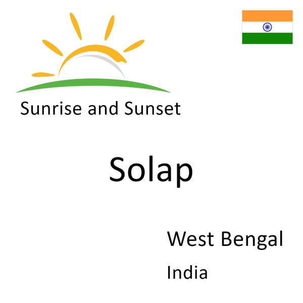 Sunrise and sunset times for Solap, West Bengal, India