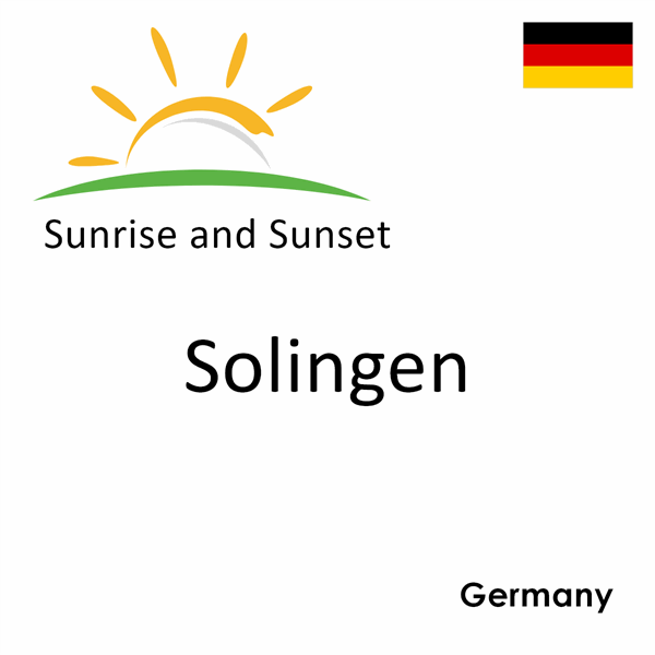 Sunrise and sunset times for Solingen, Germany