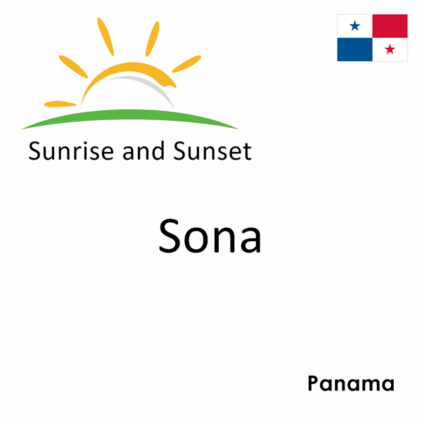 Sunrise and sunset times for Sona, Panama