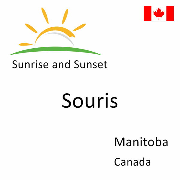 Sunrise and sunset times for Souris, Manitoba, Canada