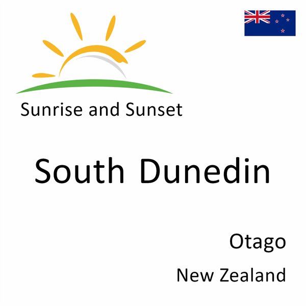 Sunrise and sunset times for South Dunedin, Otago, New Zealand